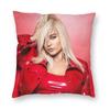Bebe Rexha Red Leather Jacket Square Pillowcase Polyester Linen Velvet Creative Zip Decorative Throw Pillow Case Home Cover