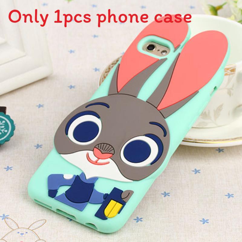 For Iphone 5 5s 6 6plus Zootopia Judy Hopps Nick Wilde Silicone Mobile Cover With Shockproof Features For Teen Gift
