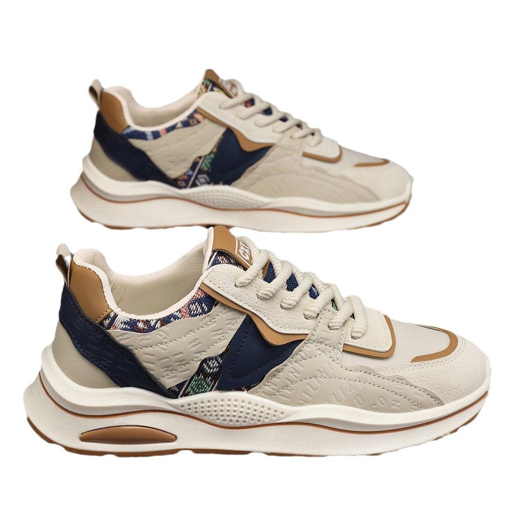 Мужская обувь Осень и Зима Новая Модная Мягкая Подошва Спортивная Повседневная Обувь для Мужчин Толстая Подошва Увеличивающая Рост Обувь для Папы для Мужчин