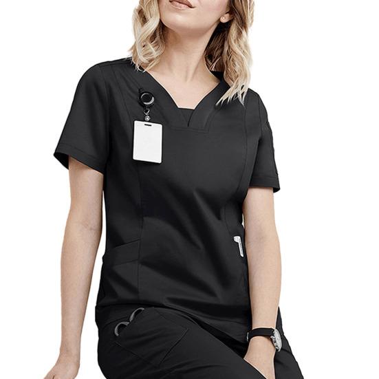 Женский комплект больничной формы из 2 шт./компл., комплект с v-образным вырезом и короткими рукавами, карманами, топы с эластичной резинкой на талии, комплект штанов для бега, быстросохнущий больничный стоматологический костюм медсестры