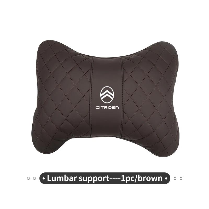 Leather Car Seat Neck Pillow Headrest Support Waist Cushion For Citroen Grand Berlingo Jumper Celysee Xsara Picasso Aircross