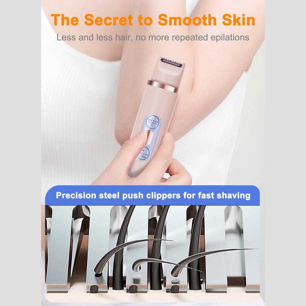 Электробритва с двойной головкой, бритва для волос на губах, подмышками, частный интимный эпилятор, триммер для волос на ногах