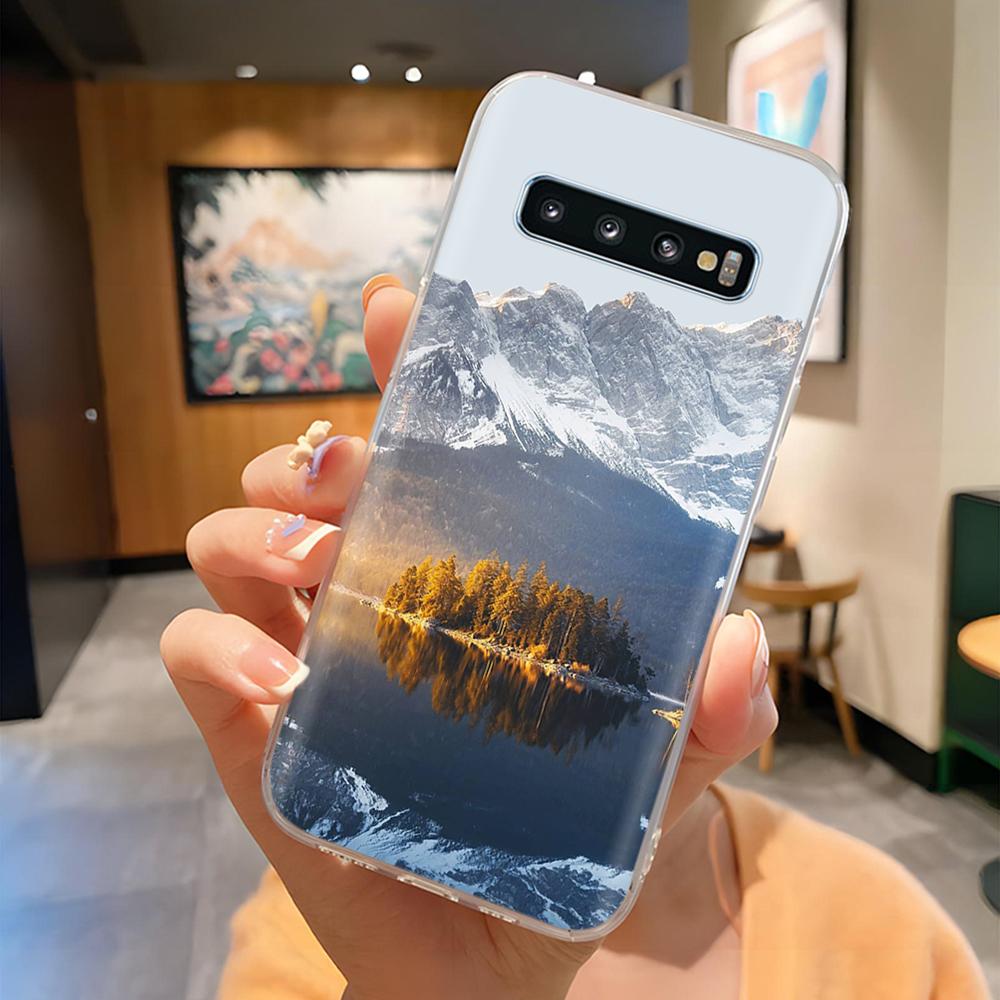 Чехол для Samsung Galaxy S10 Plus Задняя крышка Прекрасные Цветы Легкие Чехлы Для Samsung S10 S 10+ S10E Мягкий ТПУ Чехол