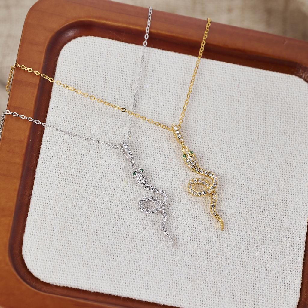 Серебряное ожерелье со змеей 925 пробы, женский зодиакальный кулон в виде змеи, цепочка на ключицу, дух змеи, женские ювелирные изделия высокого класса, подарок на новый год