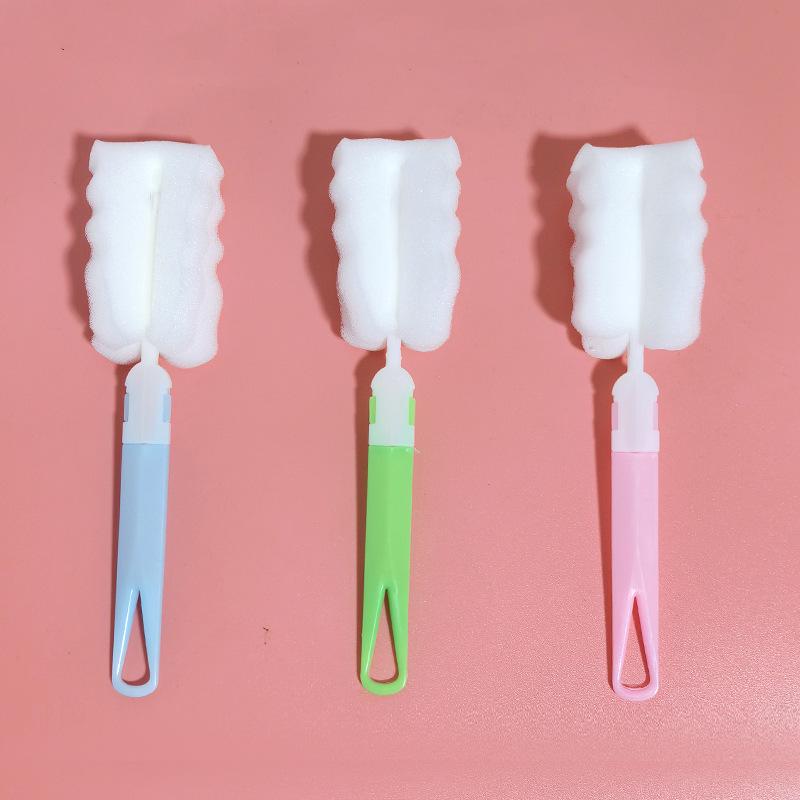 Щетка с длинной ручкой и вращающейся головкой для чистки стаканов, бутылок, чайных чашек и детских бутылочек