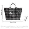 Large Capacity Plaid Tote Bag Reusable Waterproof Grocery Shopping Bag Foldable Travel Storage Tote for Women