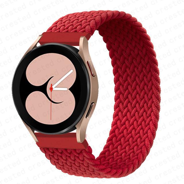 20 мм 22 мм ремешок для Samsung Galaxy watch 6 7 4 5 pro active 2 Gear S3 плетеный браслет solo loop ремешок Huawei watch GT 2 3