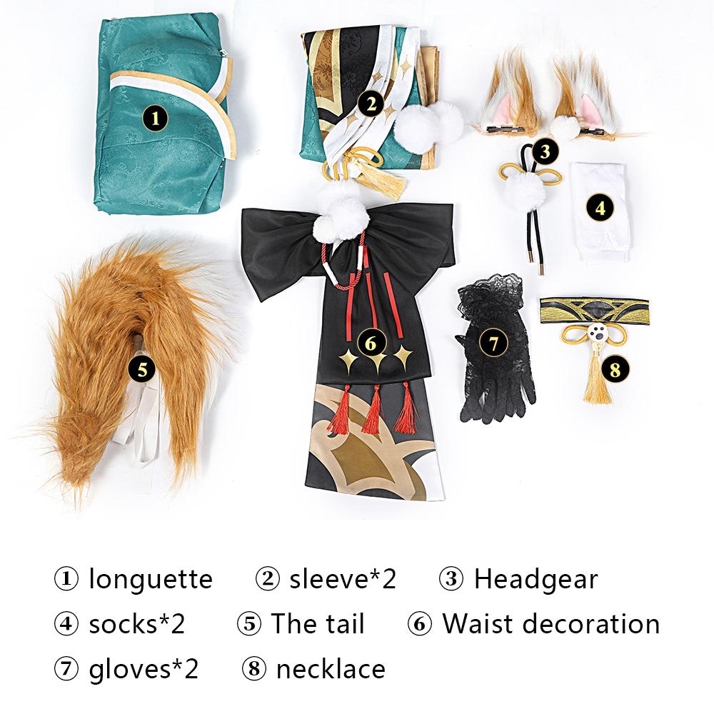 Ms. Hina Cosplay Costume Gorou Hanfu Dress Halloween Carnival Suit Cosplay