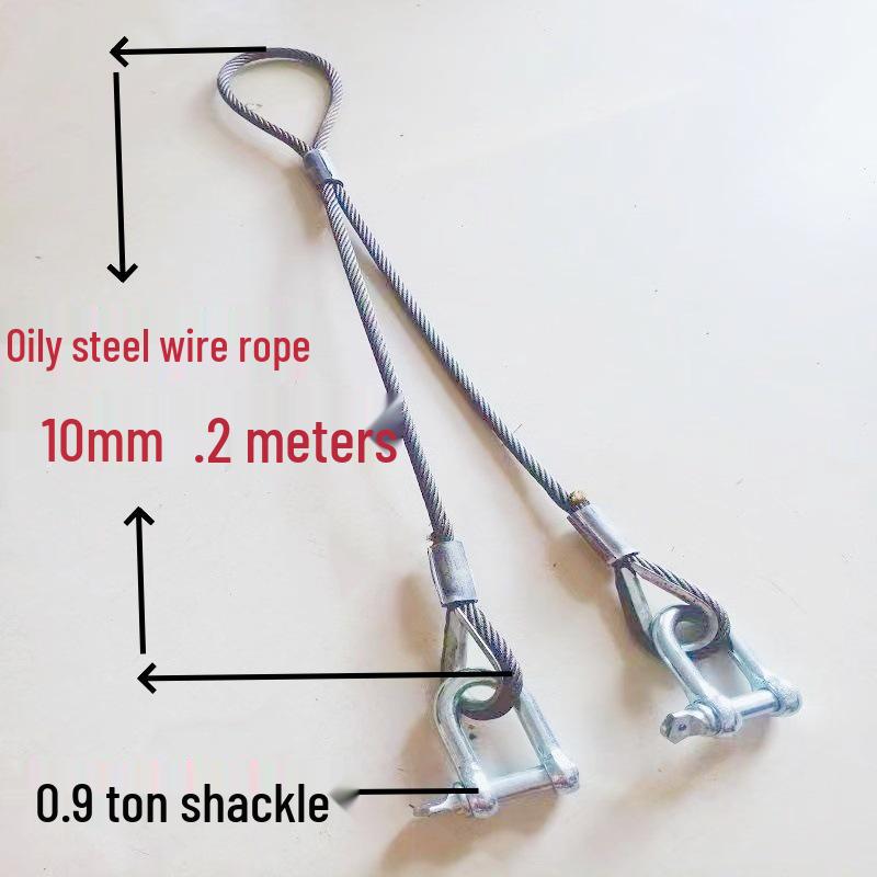Двухветвевой строп из плетеного стального каната с крюками для такелажа при обслуживании кранов