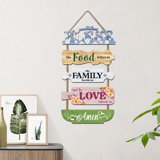 Hanging Wooden Sign with Lanyard Easy To Hang Front Door Plaque Sign Rustic Wall Art Sign Farmhouse Decoration