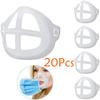 20 Pcs 3D Mouth Mask Support Breathable Valve Mask Inner Bracket Food Grade Silicone Mask Holder Pad Washable Reusable