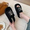 Muffin thick-soled cool slippers women's summer wear 2025 new versatile heightening beach one-word drag sports and leisure sandals