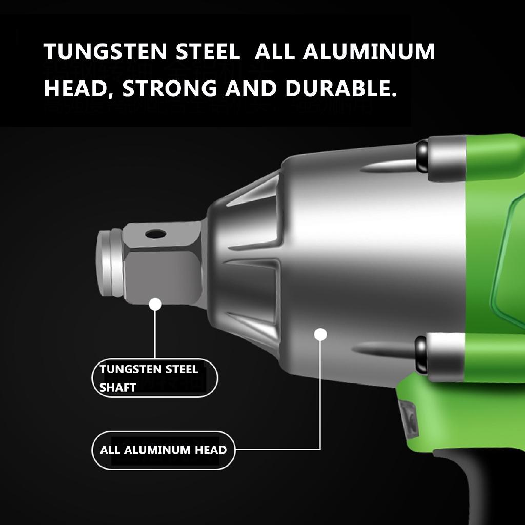110~220В 19800 мАч Аккумуляторный электрический ударный гайковерт Бесщеточный инструмент с высоким крутящим моментом