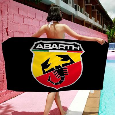 Логотип автомобиля Abarth Пляжное полотенце Мультяшное Милое Летнее Детское Большое для Ванны Бассейна Пляжа Микрофибра Впитывающее для Плавания Путешествий