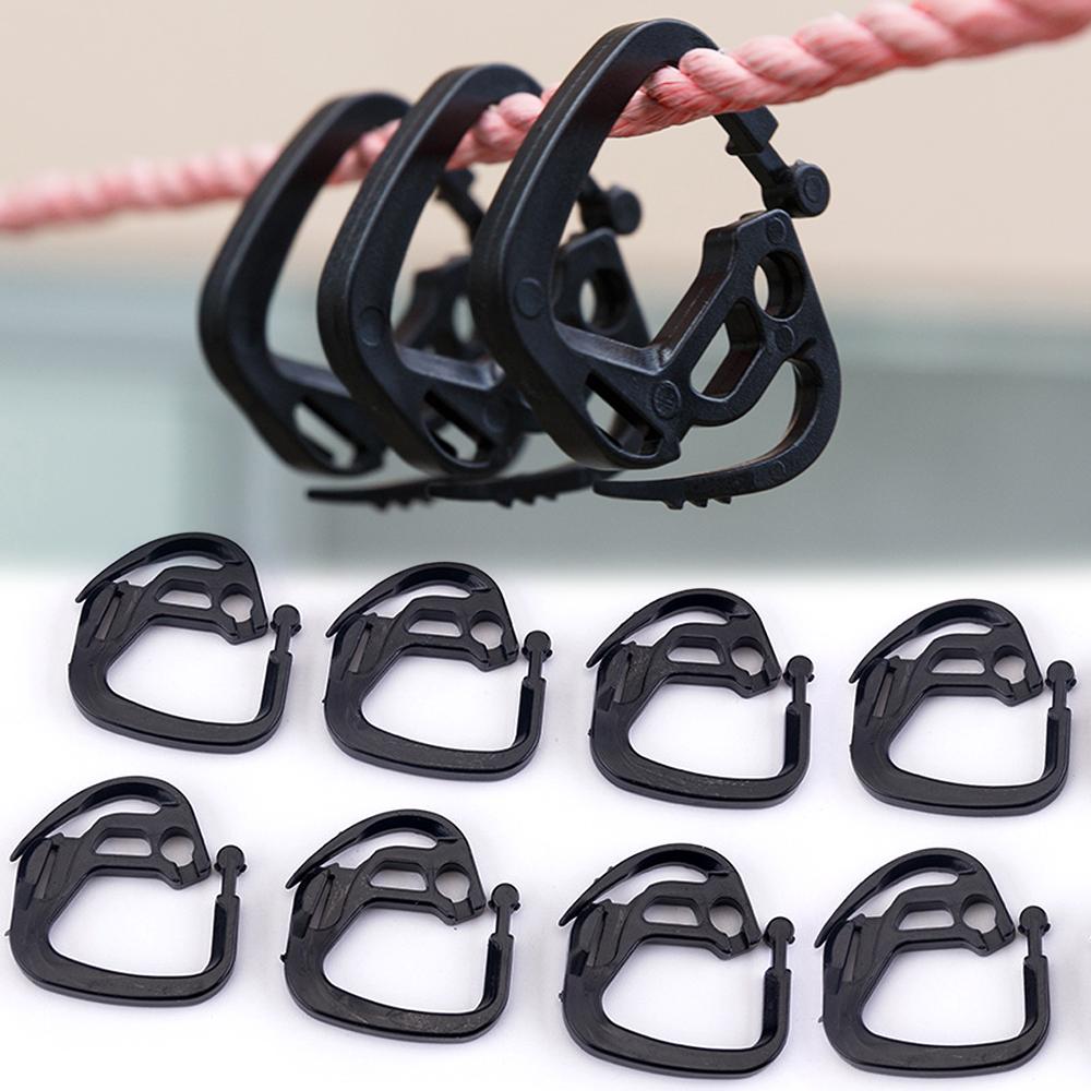 Многофункциональные пластиковые круглые зажимы для тента, садовая солнцезащитная сетка, фиксирующий зажим, многоразовый для кемпингового тента, крючок для сетки от птиц