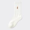 GU by Uniqlo Style Heated Pile Crew Socks  Embroidered 