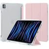 Case for iPad Pro 11" - Shockproof Protection - Pink Silicone - Stylus Holder - Compatible 2018-2022