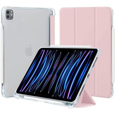 Чехол для iPad Pro 11" - Противоударная защита - Розовый силикон - Отсек для стилуса - Совместим с 2018-2022