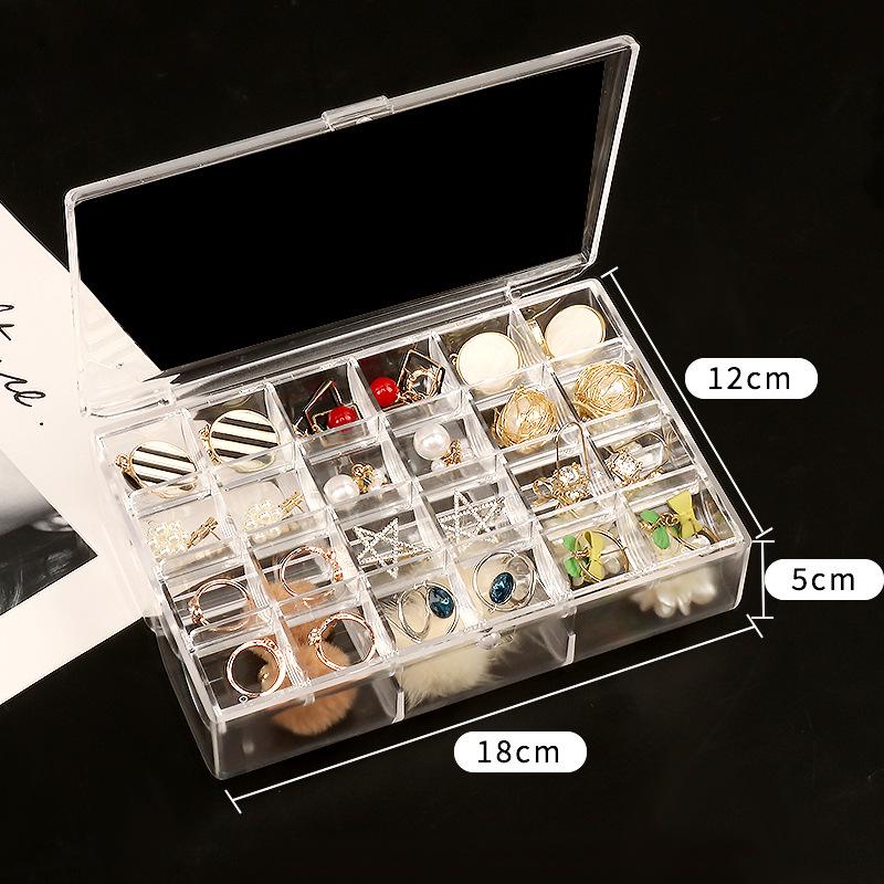 Многослойная шкатулка для хранения украшений из 120 ячеек с пылезащитным ящиком для сережек и клипс