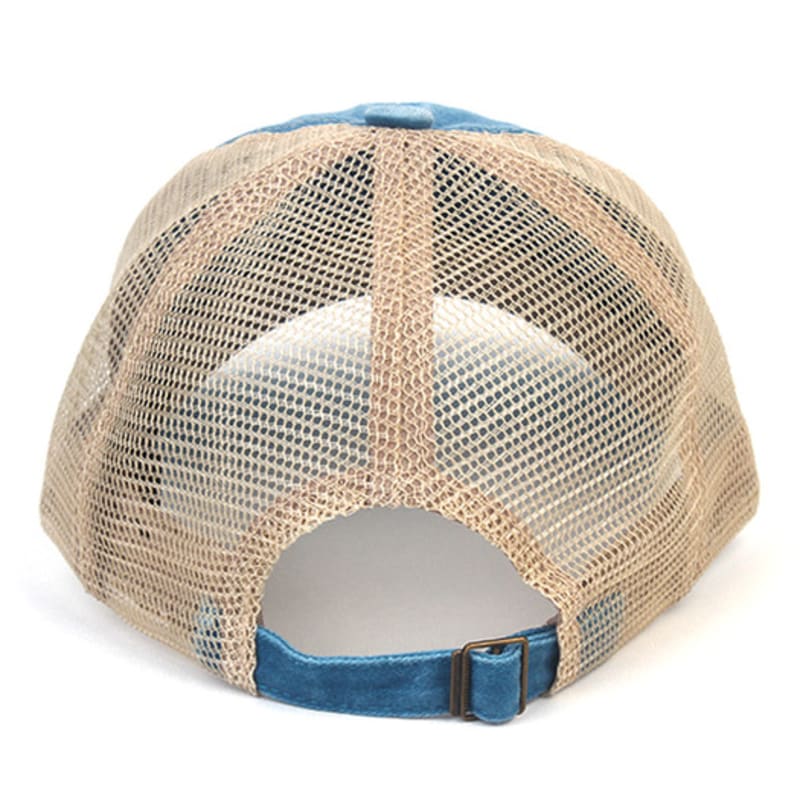 Universal chemistry Pigment Washing Blue Meshcap Trucker