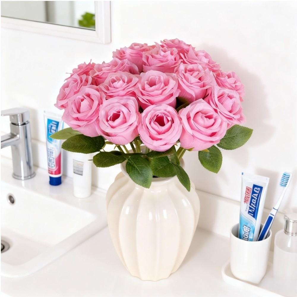 1pc DIY Floral Materials Simulated Rose Bouquet Silk Rose Artificial Flowers Photography Props