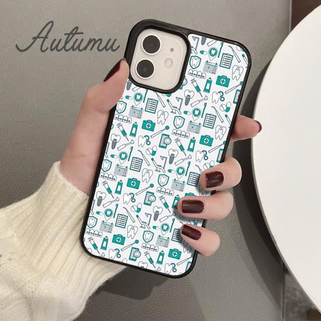 Чехол для телефона Стоматолог Зуб Гигиенист Стоматологический для iPhone 11 12 13 14 Pro Max mini XR XS SE 2020 7 8 Plus Samsung S21 S22 накладка