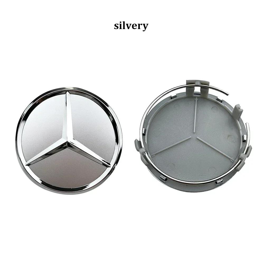 DFN1 Mercedes Benz wheel center cap 4pcs black 75mm Hubcap For Mercedes w204 w211 w205 W212 amg w203 w213 w124 w176 w177 accessories