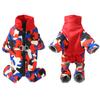 Зимние комбинезоны для собак средних и маленьких пород, ветрозащитные, водонепроницаемые, теплые, с D-образным кольцом, одежда для щенков, эластичное пальто, куртка