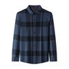 Autumn Men's Wool Plaid Long-sleeved Shirt Middle-aged and Elderly High-end Casual Warm and Iron-free Anti-wrinkle Shirt