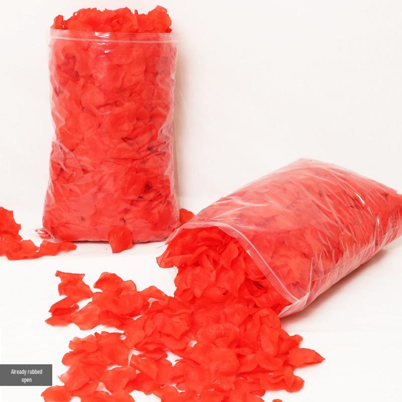 Романтический Свадебный Декор для Помолвки: Искусственные лепестки красной розы