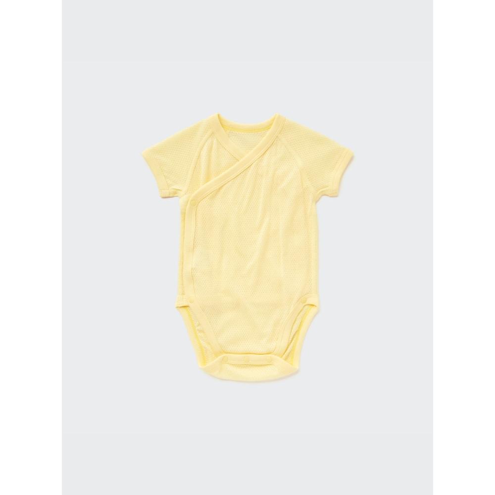 Uniqlo Bn Cotton Mesh Inner Bodysuit Short Sleeve 1p Plain 60cm