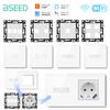 BSEED WIFI Switches Module Glass Panel USB C Phone Charge Socket Port Smart Touch Switches Function Key EU Sockets Parts