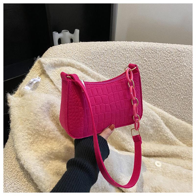 Retro Temperament Small Square Bag Fall Shoulder Bag for Women Handheld Bags Fashion Casual Underarm Bag Handbag Ladies