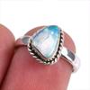Natural Australian Opal Gemstone Handmade 925 Solid Silver Gift Ring S.5.5 M7Z60