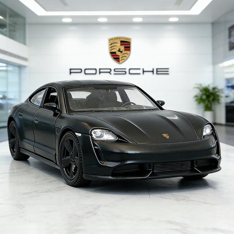 AABKO1 1:36 Porsche Taycan Суперкар Сплав Автомобиль Литье под давлением и Игрушечные транспортные средства Модель автомобиля Миниатюрная масштабная модель автомобиля Для детей