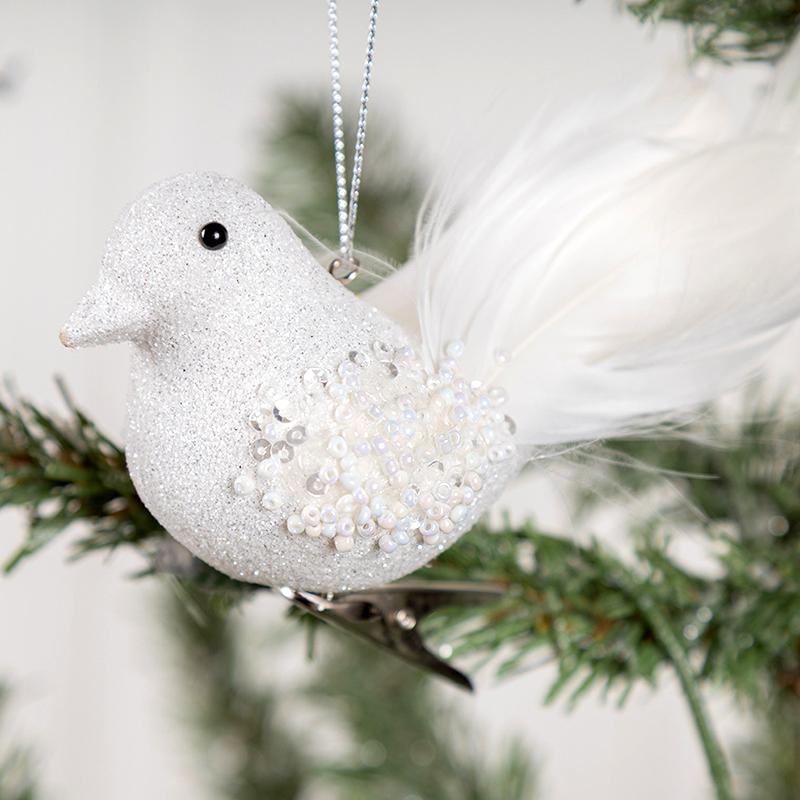 1 шт. Изысканный модный праздничный кулон с перьями и птицами, рождественское елочное украшение, рождественский кулон