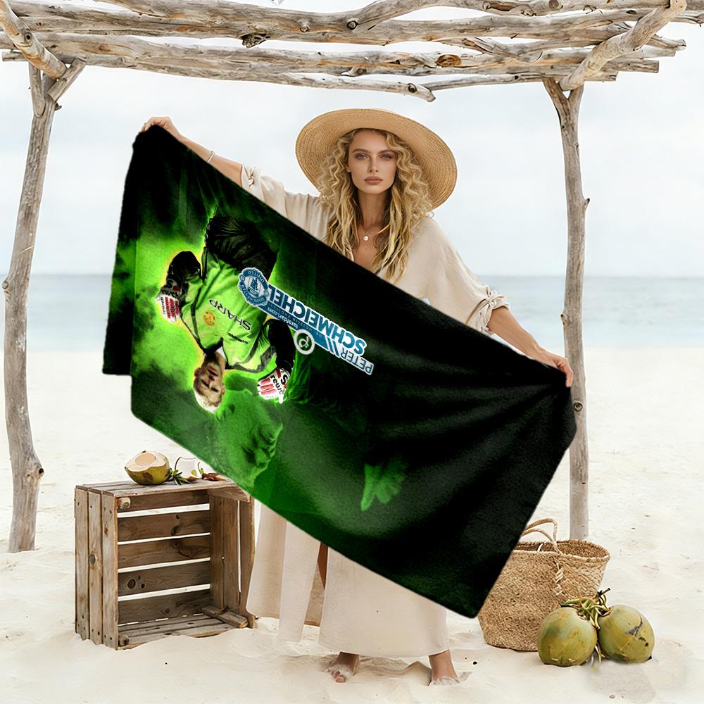 Football Players Action Beach Towel Soft Durable Quick-Dry Comfortable Lightweight