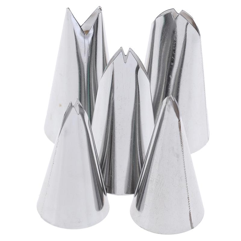 5 шт. набор насадок из листьев, нержавеющая сталь, кондитерские насадки для украшения торта
