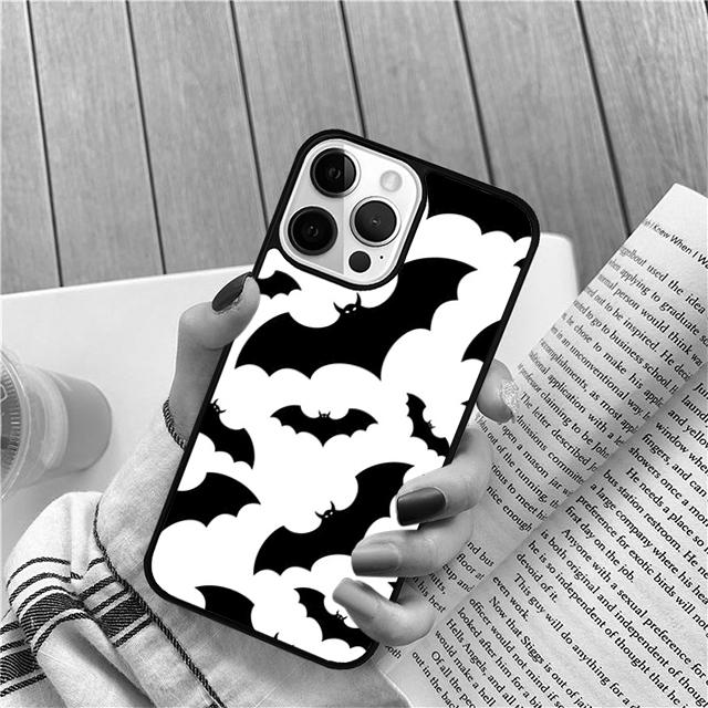 Коллаж Летучие Мыши-Вампиры Чехол-Ракушка Для iPhone 17 Air 15 16e 14 13 12 Pro Max 11 Pro Max Plus Чехол для Телефона