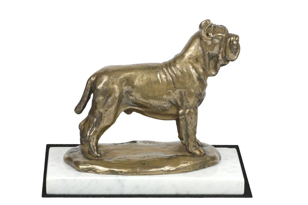 Mastif Neapolitański, Neapolitan Mastiff, Mastino Napoletano - Statuetka Psa, Figurka Na Białym Marmurze, Trofeum Na Wystawę Psów Marki Art-Dog