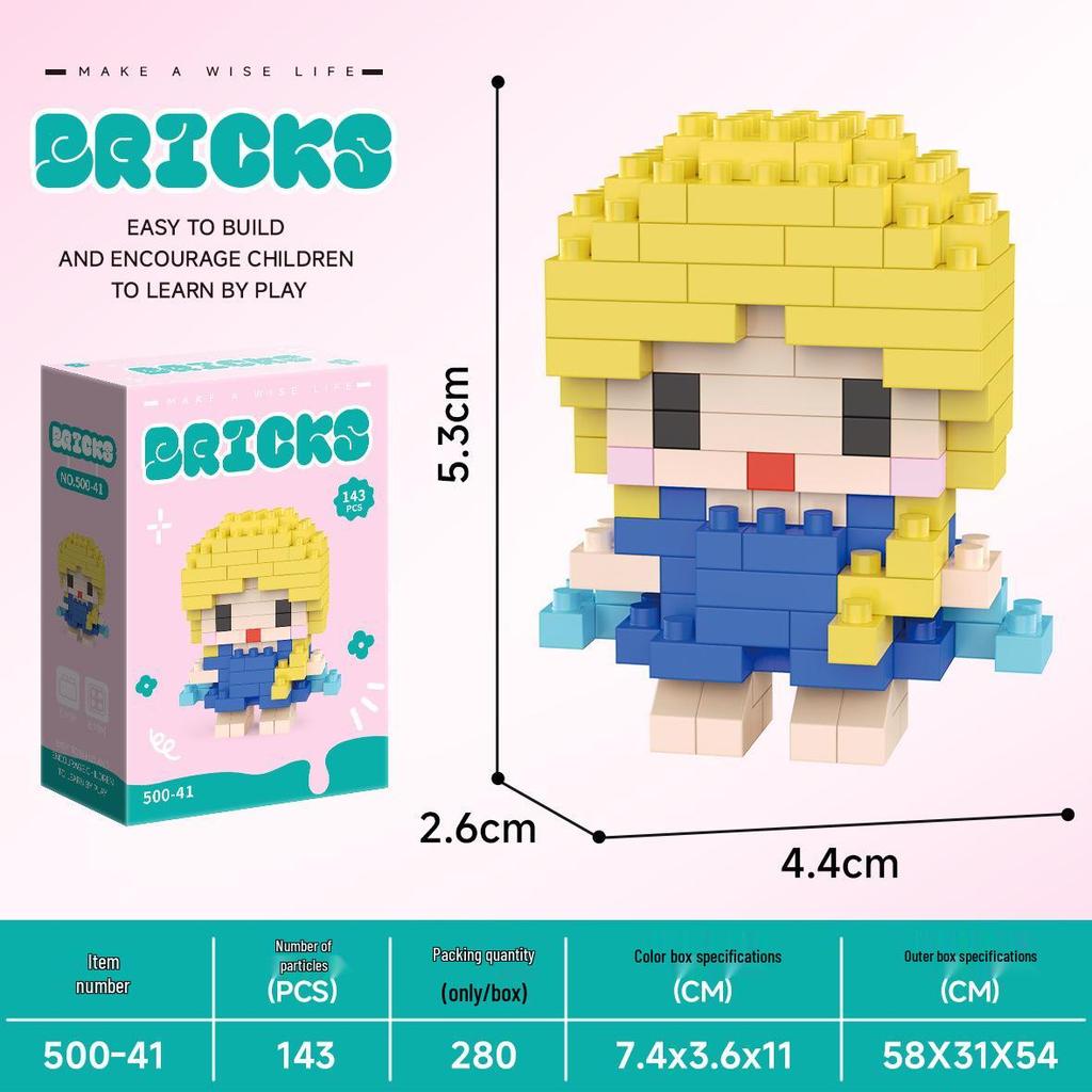 Micro Particle Cartoon Figure Building Blocks for Kids - Assembly Toys & Hanging Ornaments