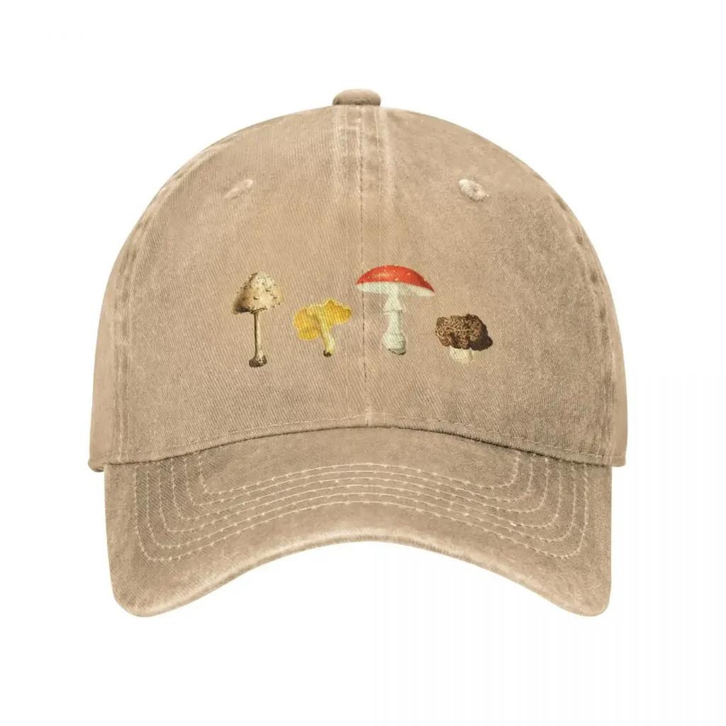 Autumn Mushrooms 4 Vintage Mushroom Illustrations Baseball Cap Party Hat Funny Hat GirlS Hats Mens