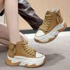 Autumn Women New Platform Sneakers Shoes Women Spring Genuine Leather Shoes Woman Trainers Keep Warm Boots Winter Booties Botas