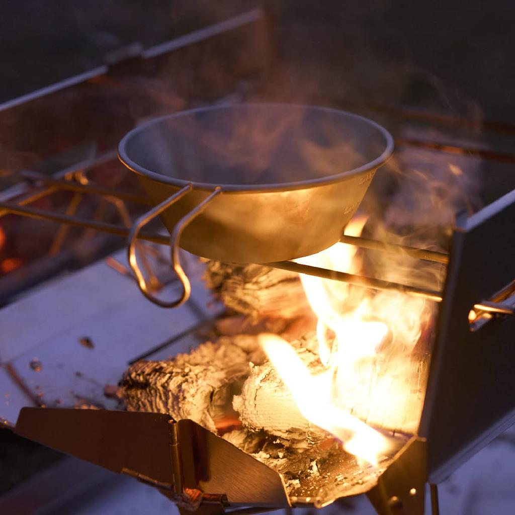 Kamakura Tenmaku SOLOIST HOMURA Bonfire Stand Bonfire Stand Lightweight Folding Compact Barbecue Stove Solo Camping Outdoor Fire Stand BBQ Stainless