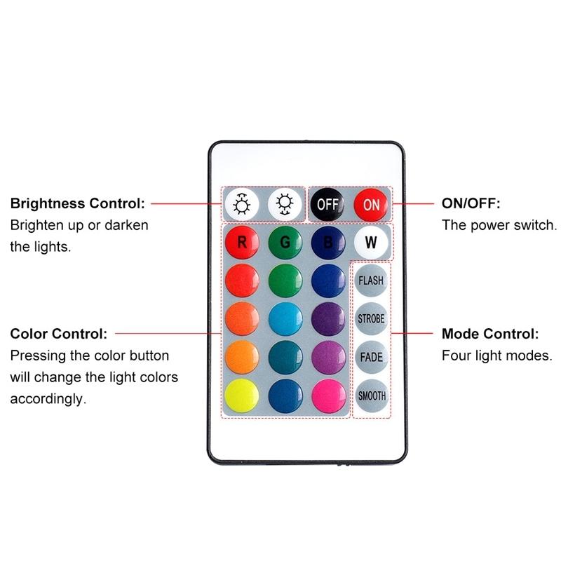 10 светодиодов водонепроницаемый погружной светильник RGB с дистанционным управлением ночник открытый бассейн