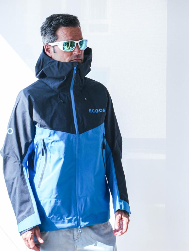 Unisex Le MORNE Sunglasses with Detachable Side UV Black REVO OCN-ECO100-2 Shields, Protection, Lightweight, Durable, (Blue Lenses) [Authentic]