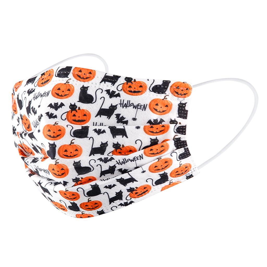 50 шт. одноразовая маска для лица унисекс для взрослых с принтом ужасов на Хэллоуин