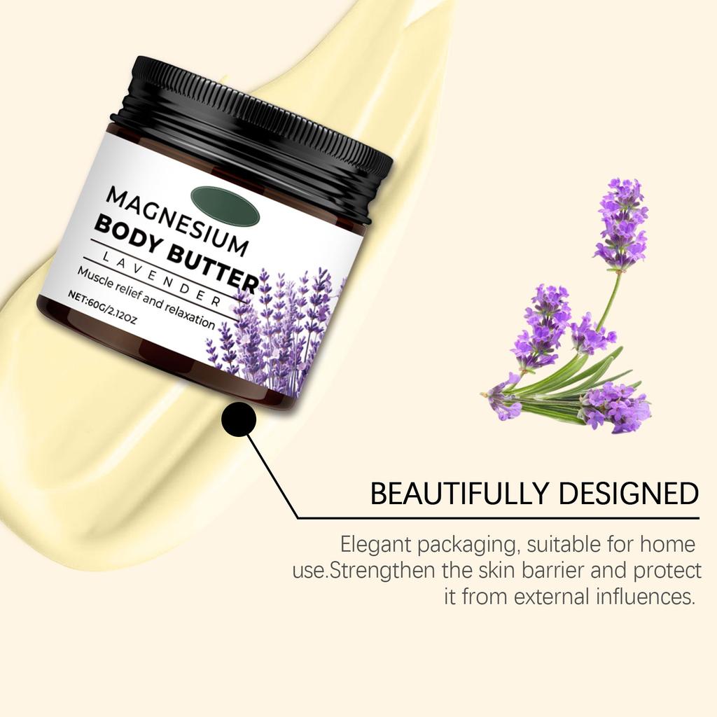Масло для тела с магнием и лавандой Бальзам для тела с магнием Крем для ухода за телом с лавандой Успокаивающий крем Средства для сна