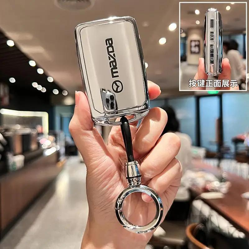 2025 Hot Silver TPU Car Remote Key Cover Case Holder Protector Fob For Mazda 3 Alexa CX30 CX-4 CX5 CX-5 CX8 CX-8 CX-30 CX9 CX-9
