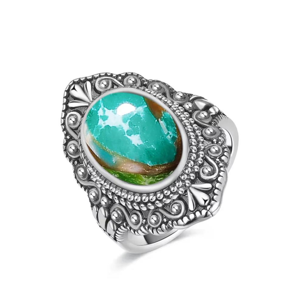 Винтажное Серебряное Кольцо Овальное Натуральный Лабрадорит Кольца На Палец Ретро Черный Оникс Тонкие Ювелирные Изделия Вечеринка Для Женщин Мужчин